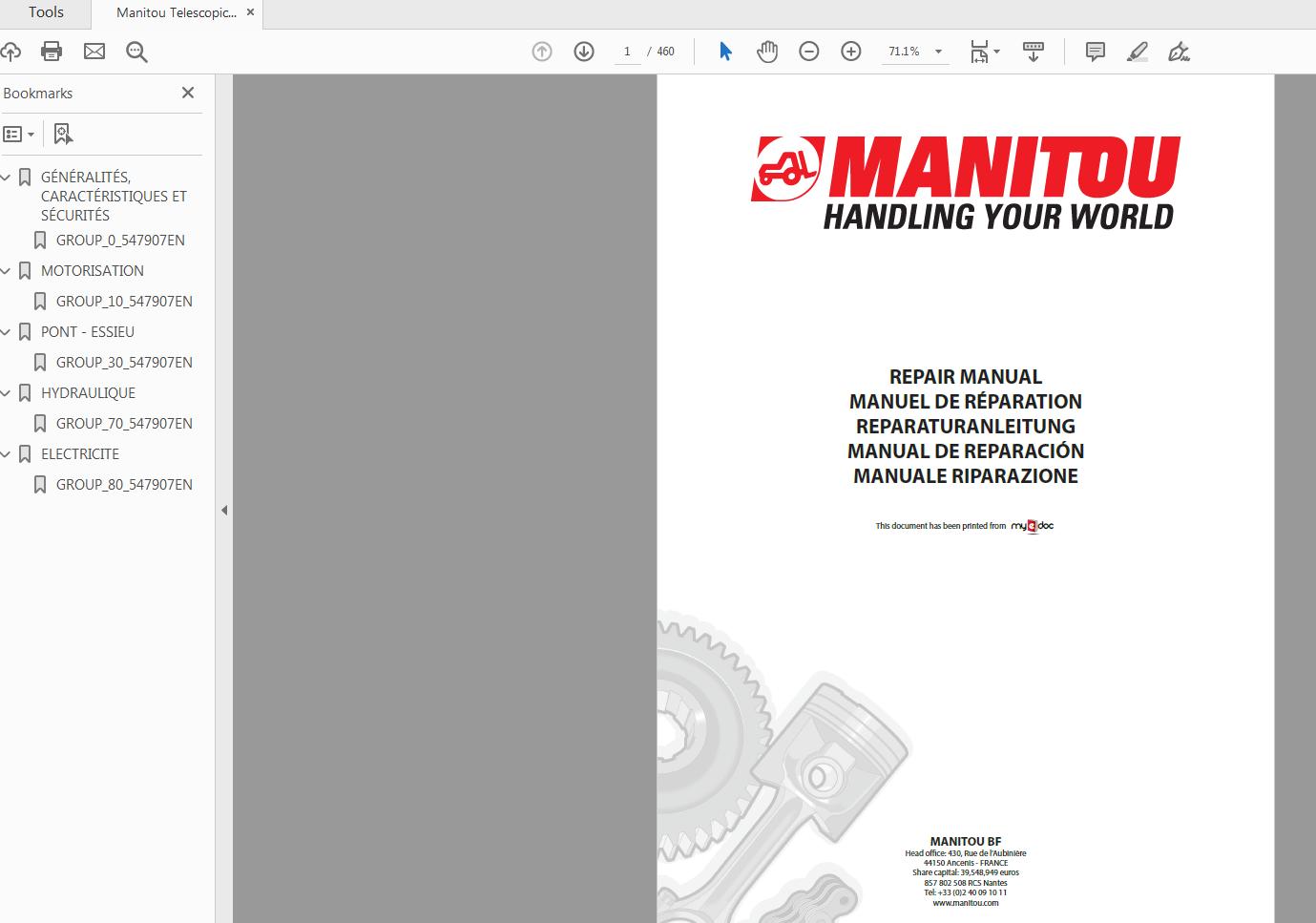 manitou atj160 service manual